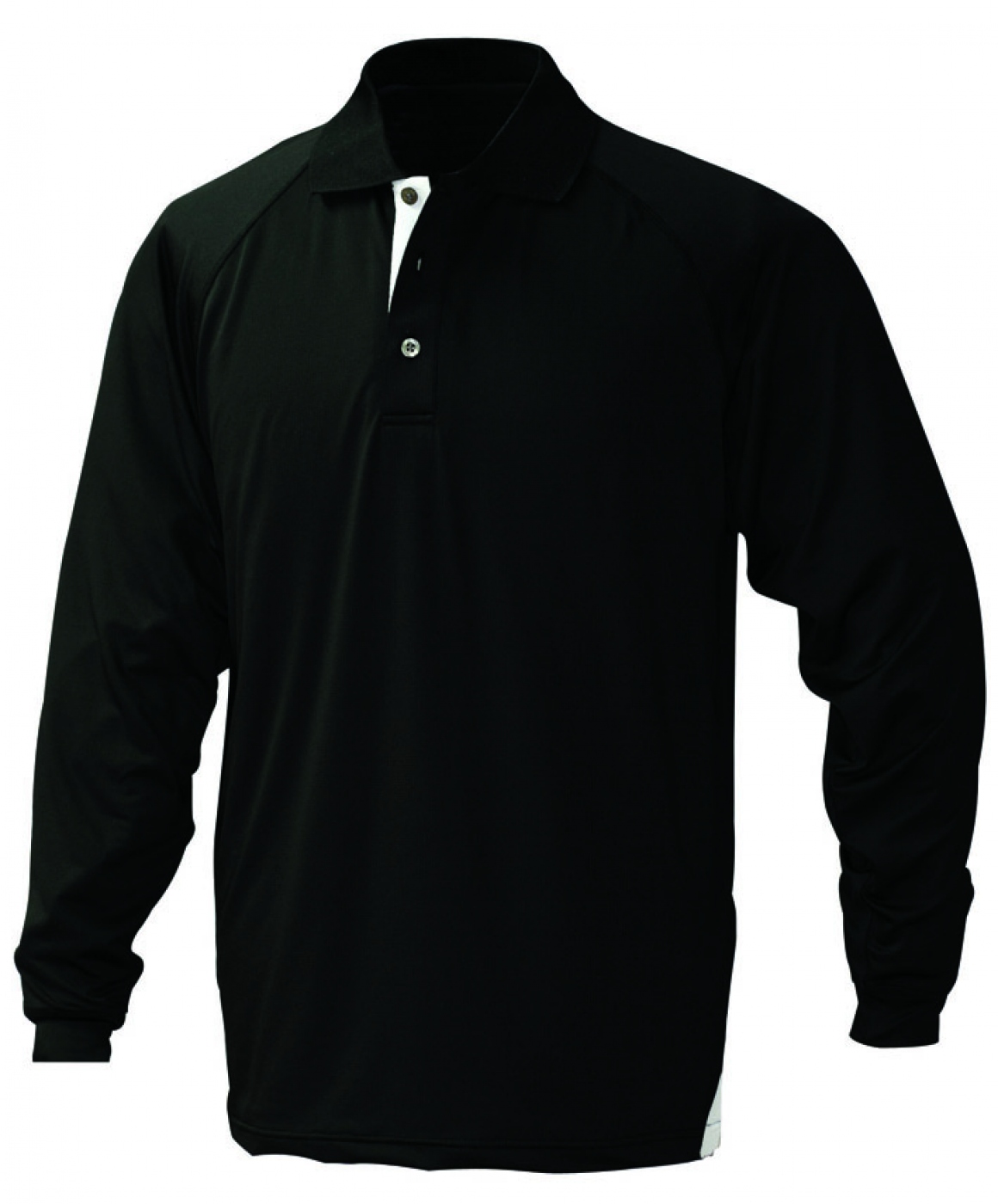 Team L/S 1042 Men's L/S Long Sleeve Polos - 1042-Black/Silver-Xl