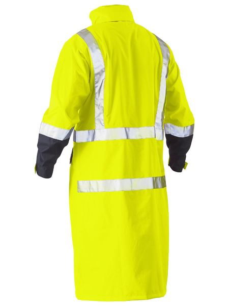 Taped Hi Vis Long Rain Coat - BJ6961T-Y/N-4XL