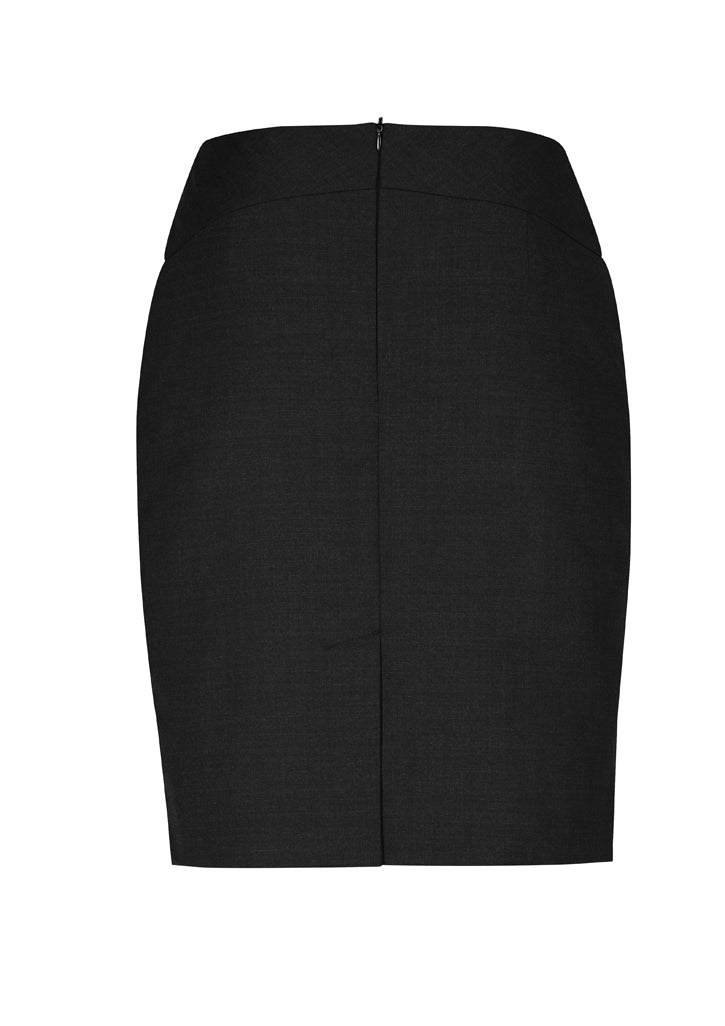 Comfort Wool Stretch Women's Chevron Band Skirt - 24014-Black-12