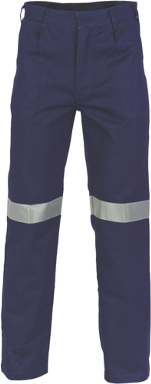 311gsm Cotton Drill Trousers with 3M8906 Reflective Tape - 3314-Navy-79L