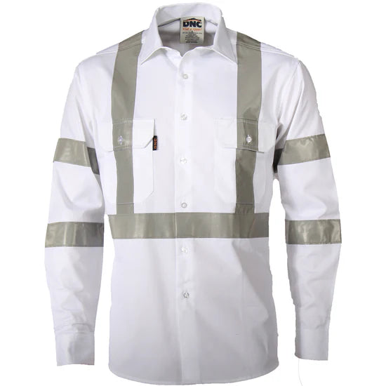 RTA Night Worker White Shirt with CSR Reflective Tape - 3537-White-S