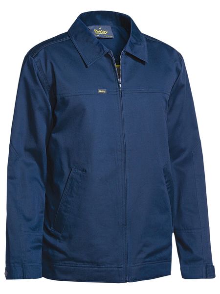Cotton Drill Jacket with Liquid Repellent Finish- BJ6916-Navy-S