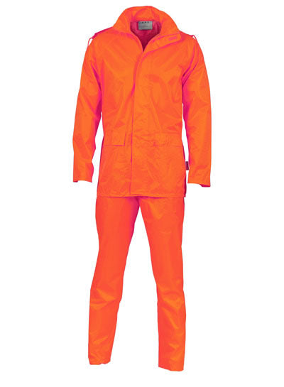 Rain Set In Bag Includes Jacket & Pants - 3708-Orange-M