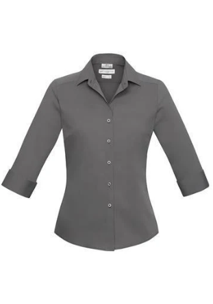 Verve Ladies 3/4 Sleeve Shirt - S316LT-Silver-8