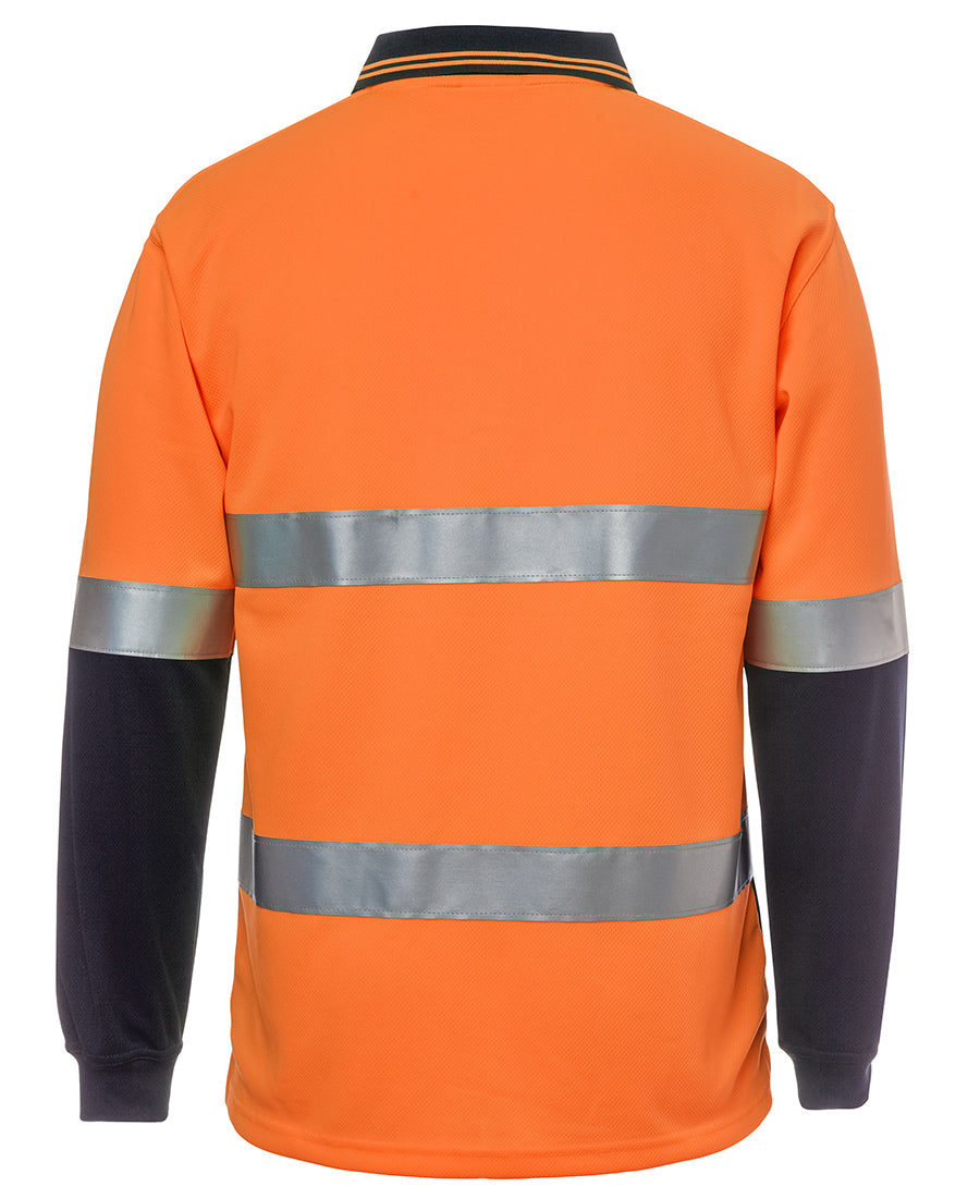 Jb's Hi-Vis L/S (D+N) Traditional Polo - 6HVSL-O/N-4XL