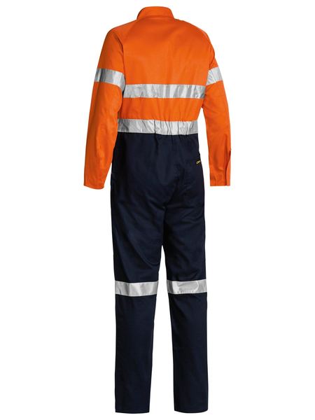 Two Tone Hi Vis Lightweight Coveralls 3M Reflective Tape - BC6719TW-O/N-89L