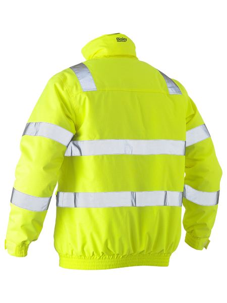 Taped Hi Vis Wet Weather Bomber Jacket - BJ6770T-Yellow-XL