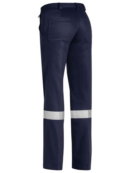 Women's Taped Original Drill Work Pants - BPL6007T-Navy-12
