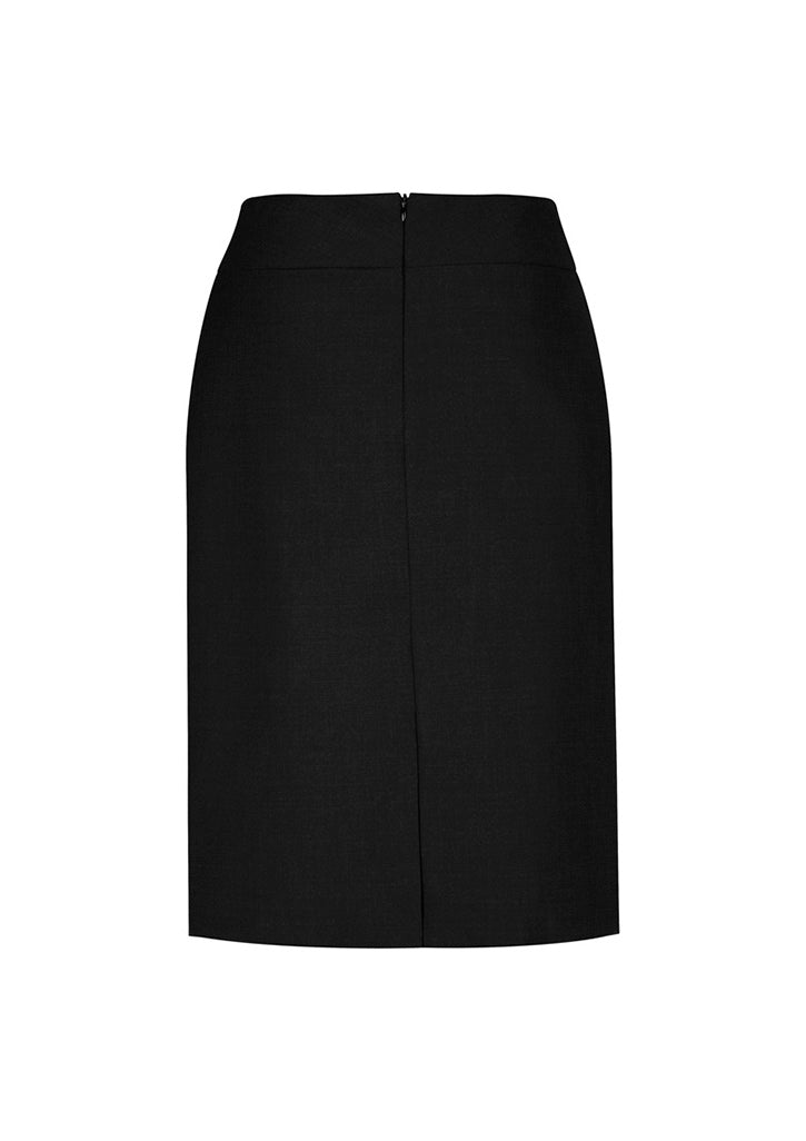 Ladies Classic Knee Length Skirt - BS128LS-Charcoal-16