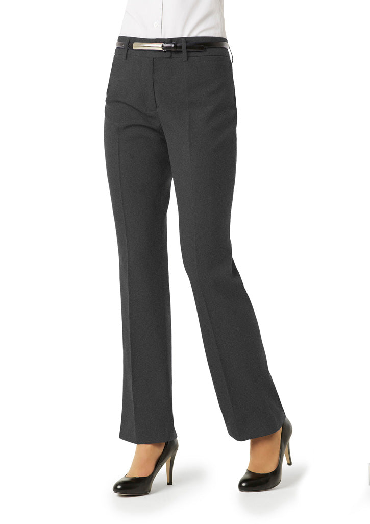 Ladies Classic Flat Front Pant - BS29320-Charcoal-12