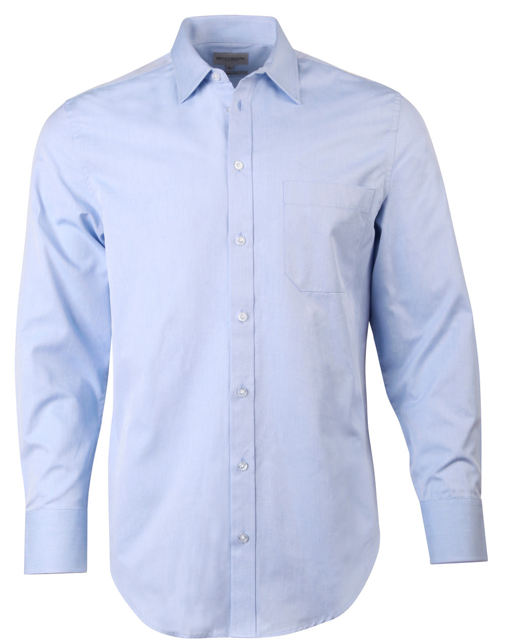 Men's Pinpoint Oxford Long Sleeve Shirt - M7005L-Blue-40