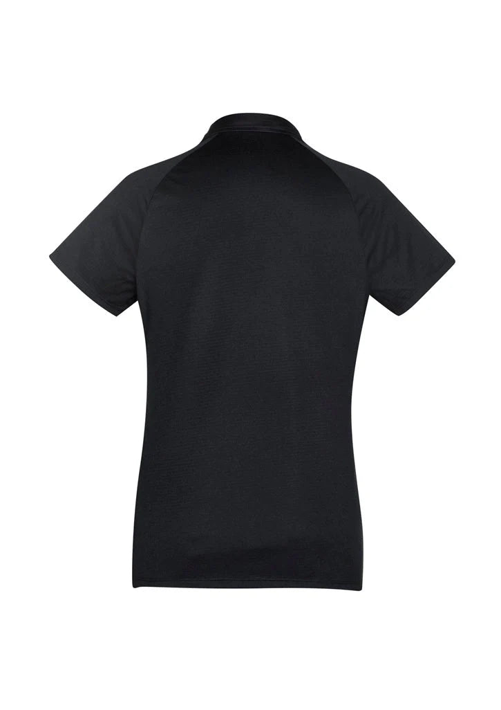 Women's Academy Short Sleeve Polo - P012LS-Black/White-14