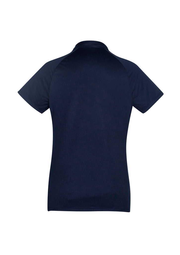 Women's Academy Short Sleeve Polo - P012LS-Navy/White-8