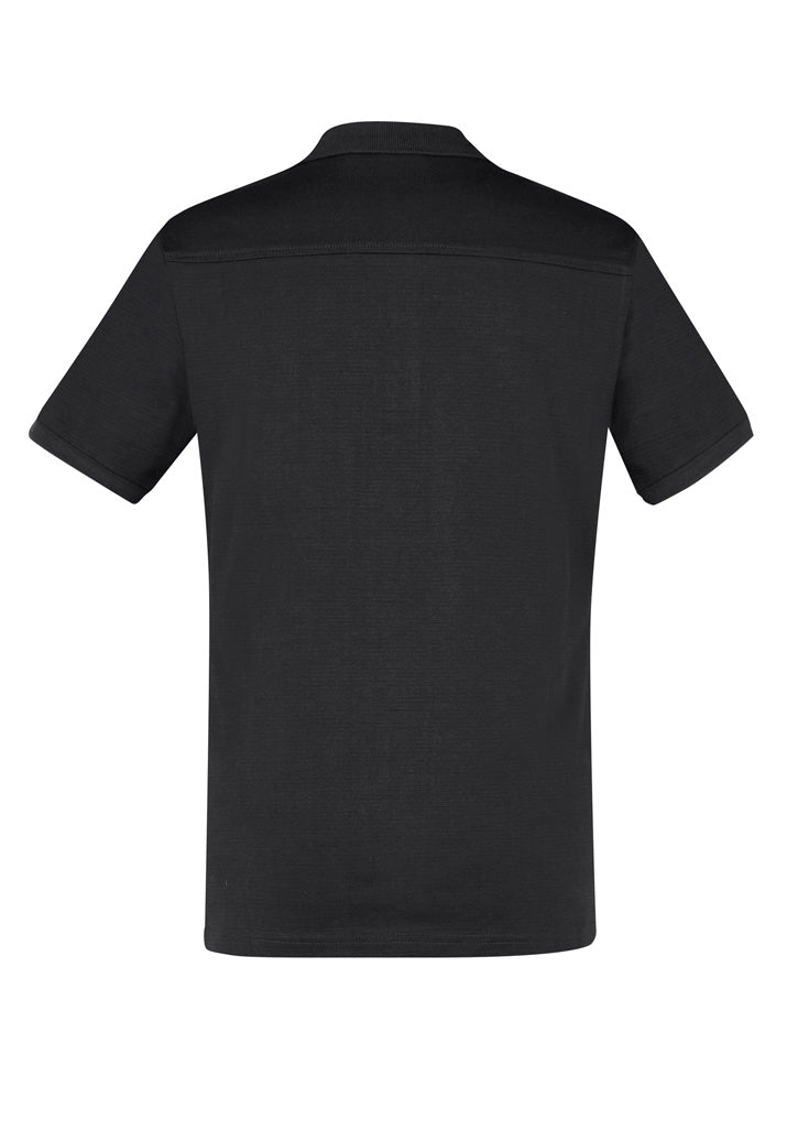 Men's Aston Short Sleeve Polo - P106MS-Black/Silver Grey-XL