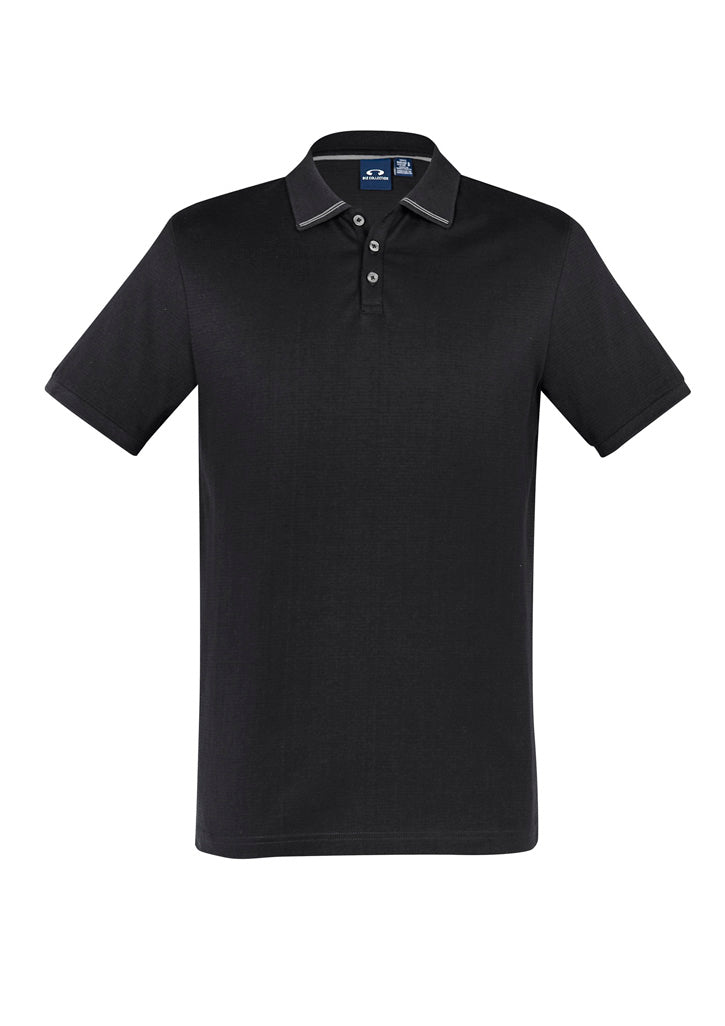 Men's Aston Short Sleeve Polo - P106MS-Black/Silver Grey-XL