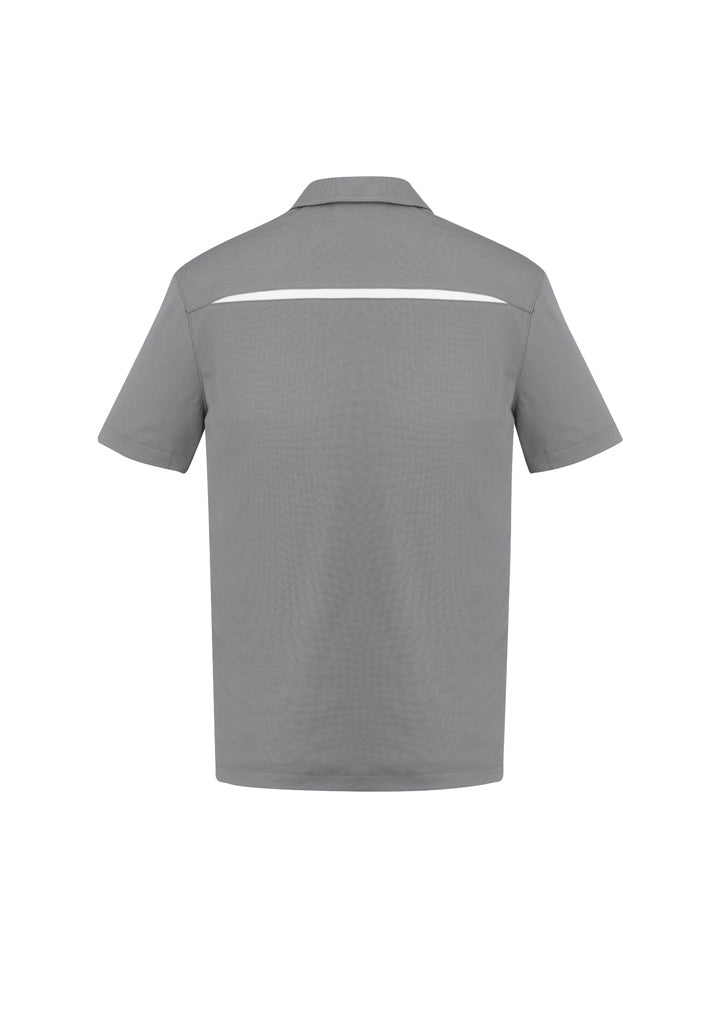 Men's Sonar Short Sleeve Polo - P901MS-Silver/White-L