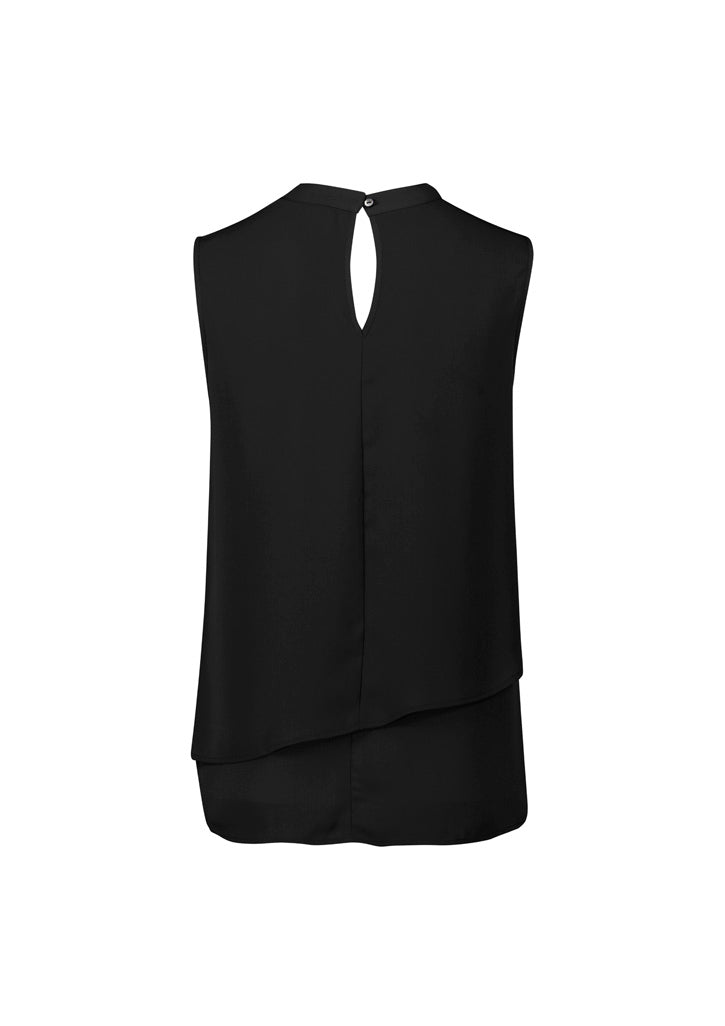Women's Seville Sleeveless Layered Blouse - RB260LN-Black-14