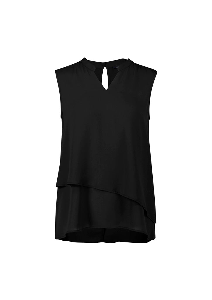 Women's Seville Sleeveless Layered Blouse - RB260LN-Black-14