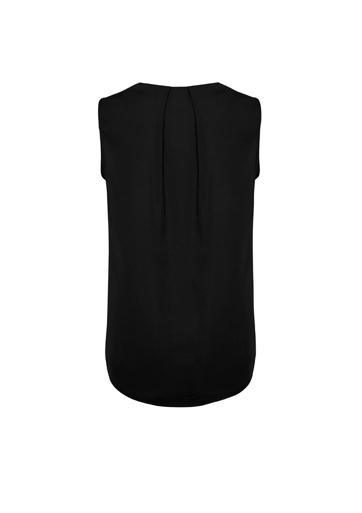 Women's Estelle Sleeveless Pleat Detail Blouse - RB973LN-Black-10
