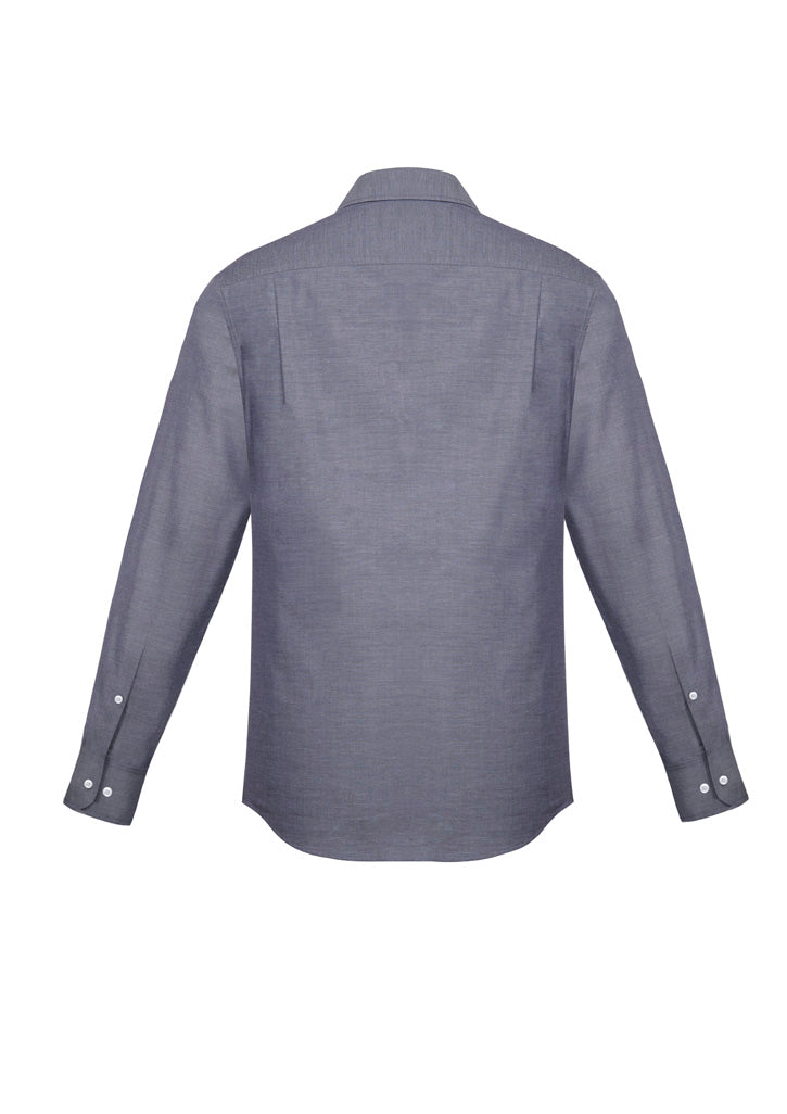 Men's Charlie Classic Fit Long Sleeve Shirt - RS968ML-Navy Chambray-4XL