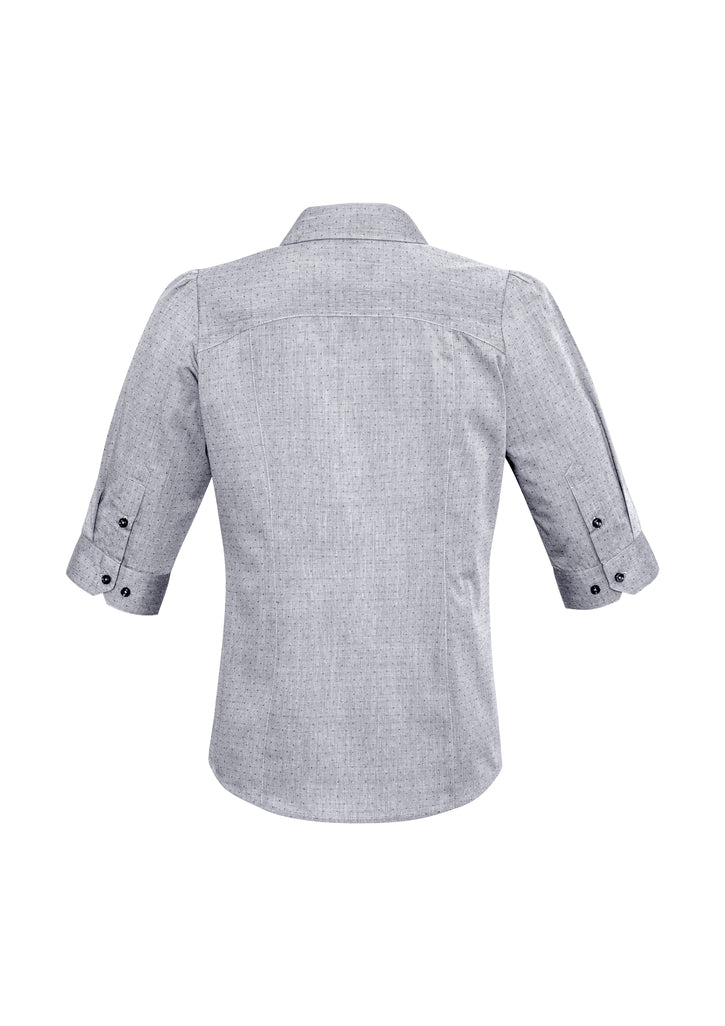 Ladies Trend 3/4 Sleeve Shirt - S622LT-Silver-10