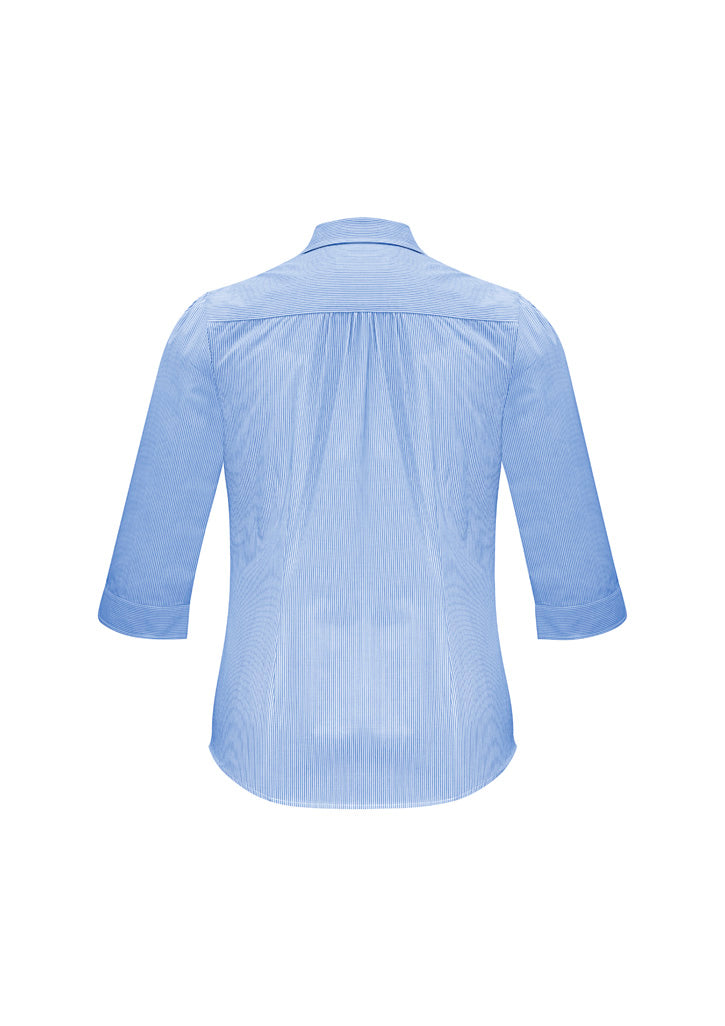Ladies Euro 3/4 Sleeve Shirt - S812LT-Blue-12