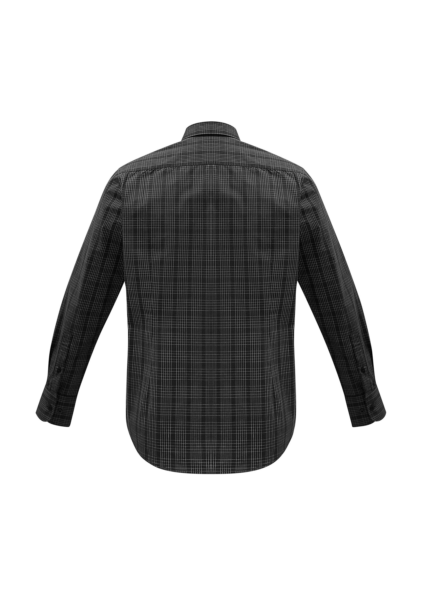 Mens Harper Long Sleeve Shirt - S820ML-Black/Silver-XS