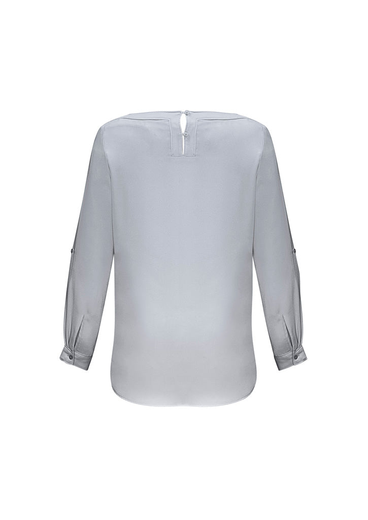 Madison Ladies Boatneck Blouse - S828LL-Silver Mist-18