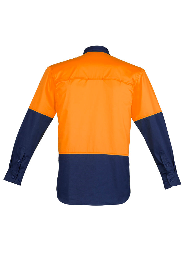 Men's Closed Front Long Sleeve Shirt - ZW560-O/N-XL