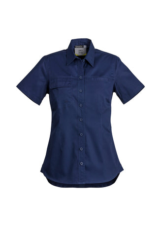 Womens L/W Tradie Shirt - S/S - ZWL120-Blue-16