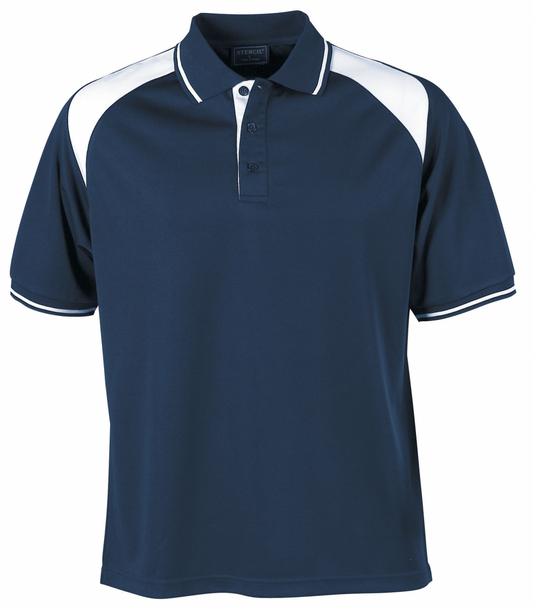 Club 1022 Men's S/S Polos - 1022-Navy/White-Xl