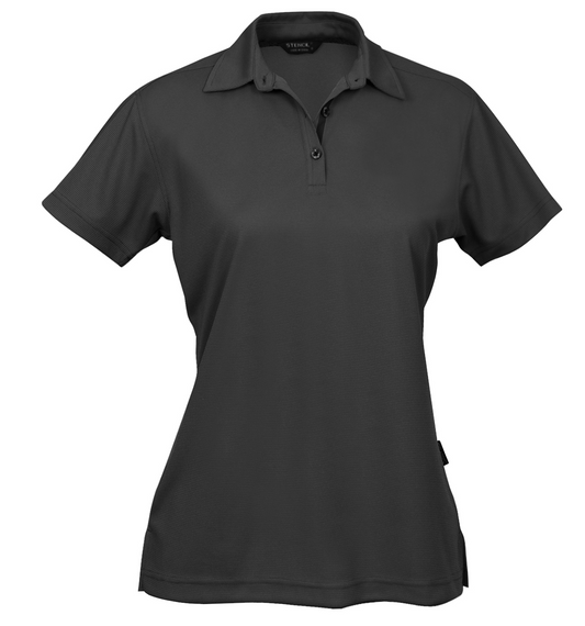 Superdry 1162 Ladies S/S Polos - 1162-Charcoal/Black-14