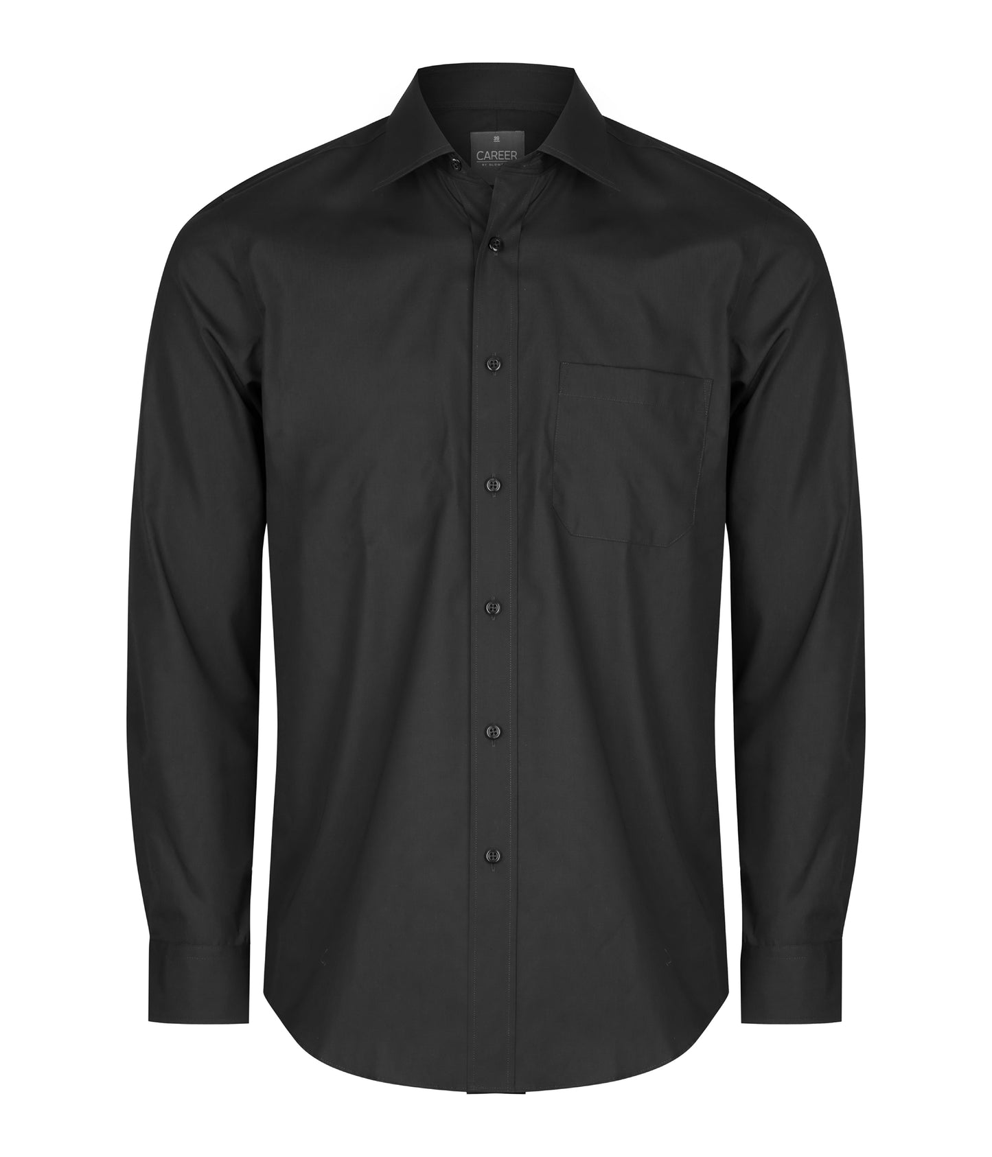 Nicholson Premium Poplin Long Sleeve Shirt - 1272L-Black-58