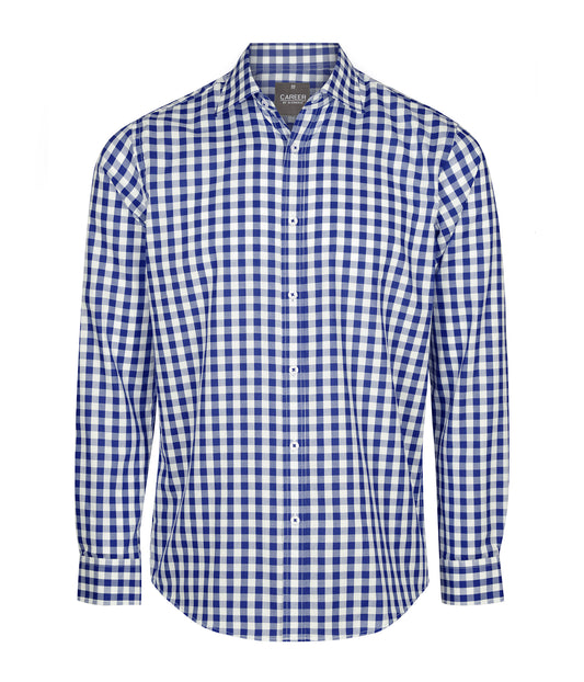 Degraves Royal Oxford Long Sleeve Shirt - 1710L-Navy-40
