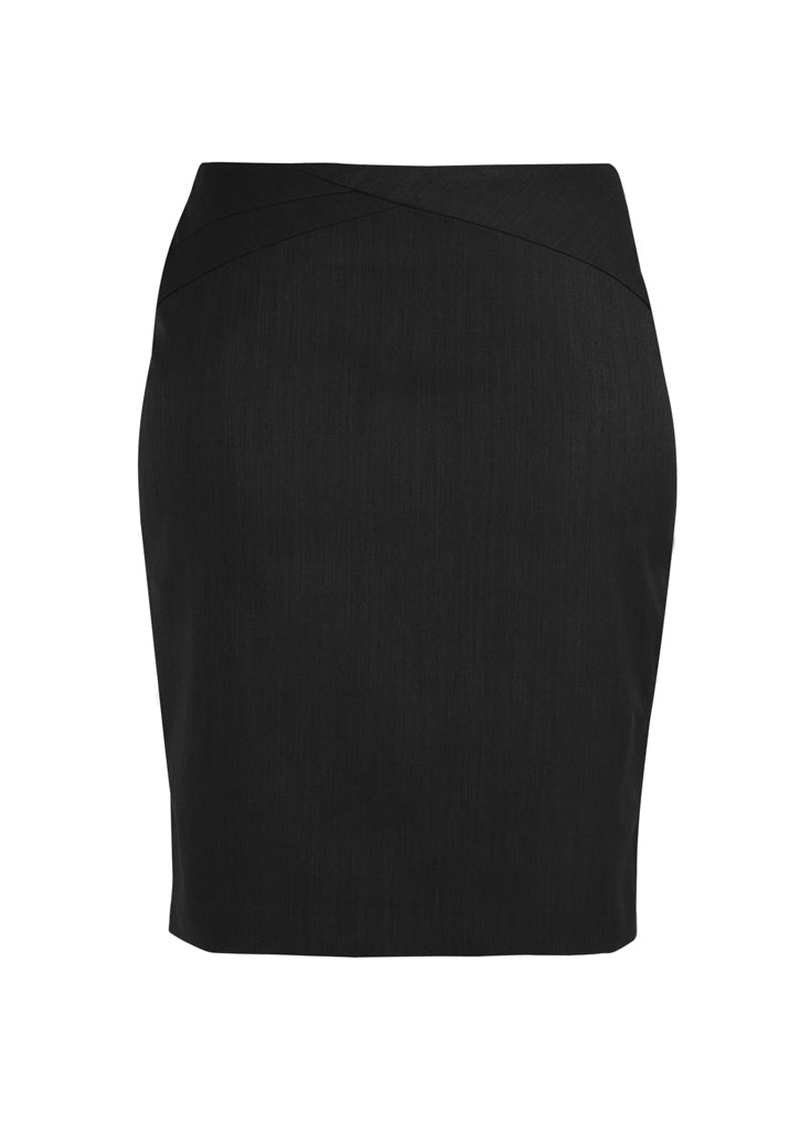 Comfort Wool Stretch Women's Chevron Band Skirt - 24014-Black-10