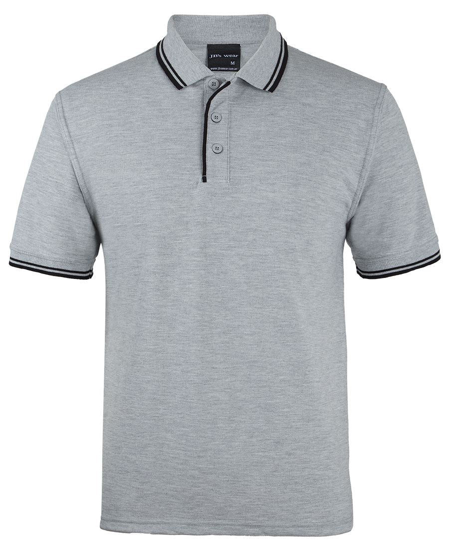 Jb’s Contrast Polo - 2CP-13% Marle/Black-L