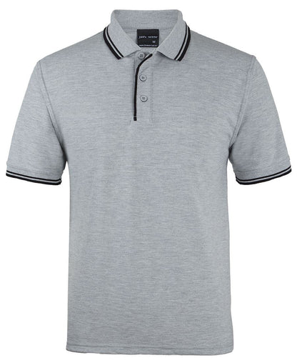 Jb’s Contrast Polo - 2CP-13% Marle/Black-L