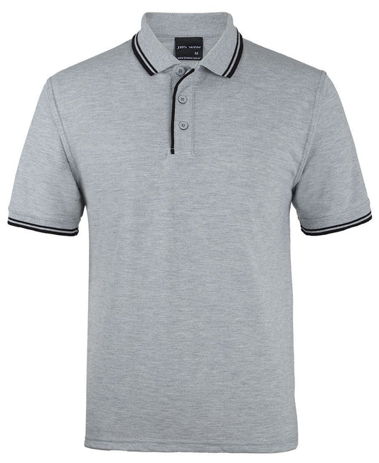Jb’s Contrast Polo - 2CP-13% Marle/Black-L