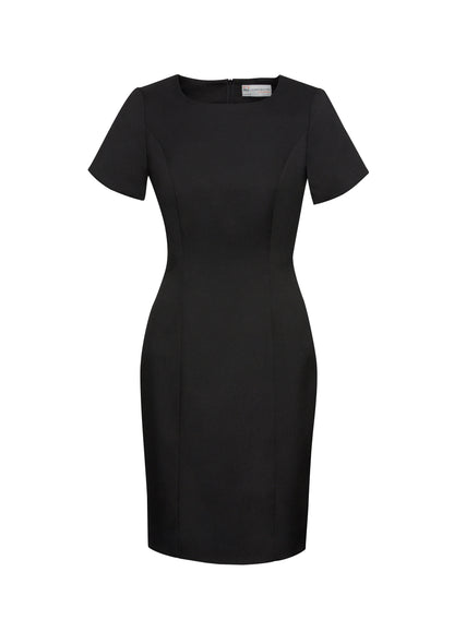 Women's Cool Stretch Short Sleeve Shift Dress - 30112-Black-10