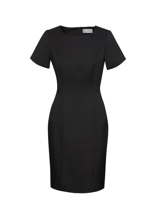 Women's Cool Stretch Short Sleeve Shift Dress - 30112-Black-10