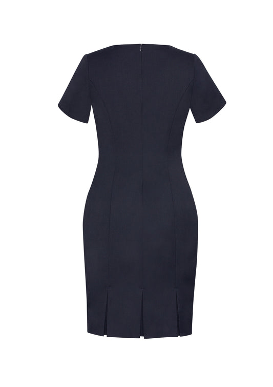 Women's Cool Stretch Short Sleeve Shift Dress - 30112-Navy-14