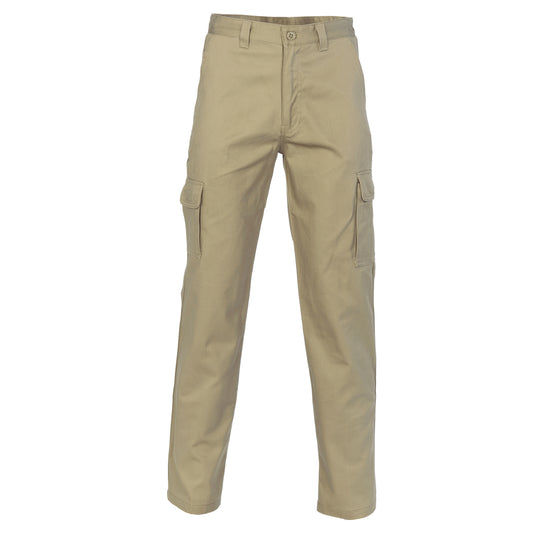 Cotton Drill Cargo Pants  - 3312-Khaki-87R