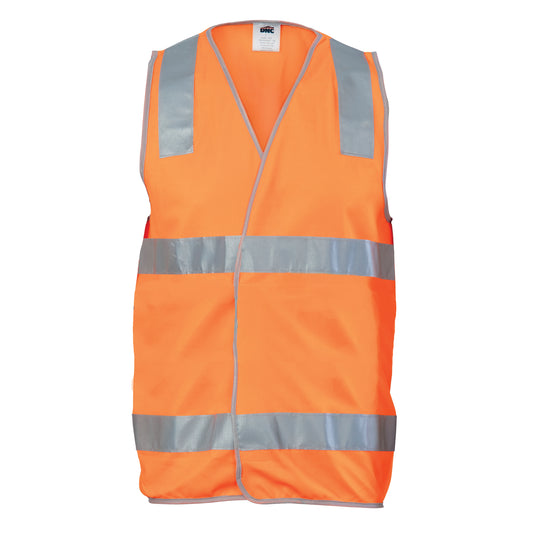 Day/Night Safety Vest with Hoop & Shoulder CSR R/Tape - 3503-Orange-2XL