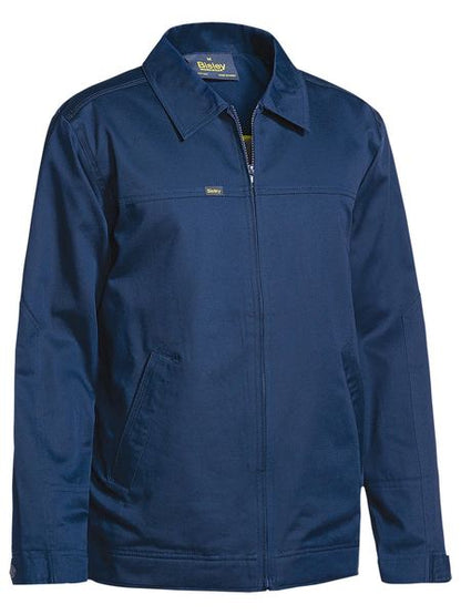 Cotton Drill Jacket with Liquid Repellent Finish- BJ6916-Navy-S