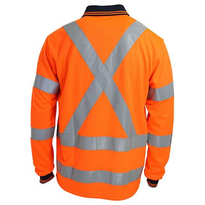 Hi-Vis X Back &amp; Bio-motion Taped Polo - 3710-Orange-2XL