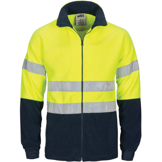 HiVis two tone full zip polar fleece with CSR R/Tape - 3830-Y/N-M