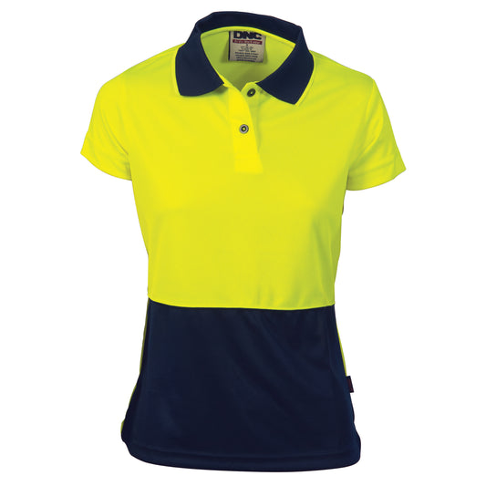 Ladies HiVis Two Tone Polo - Short Sleeve - 3897-Y/N-10