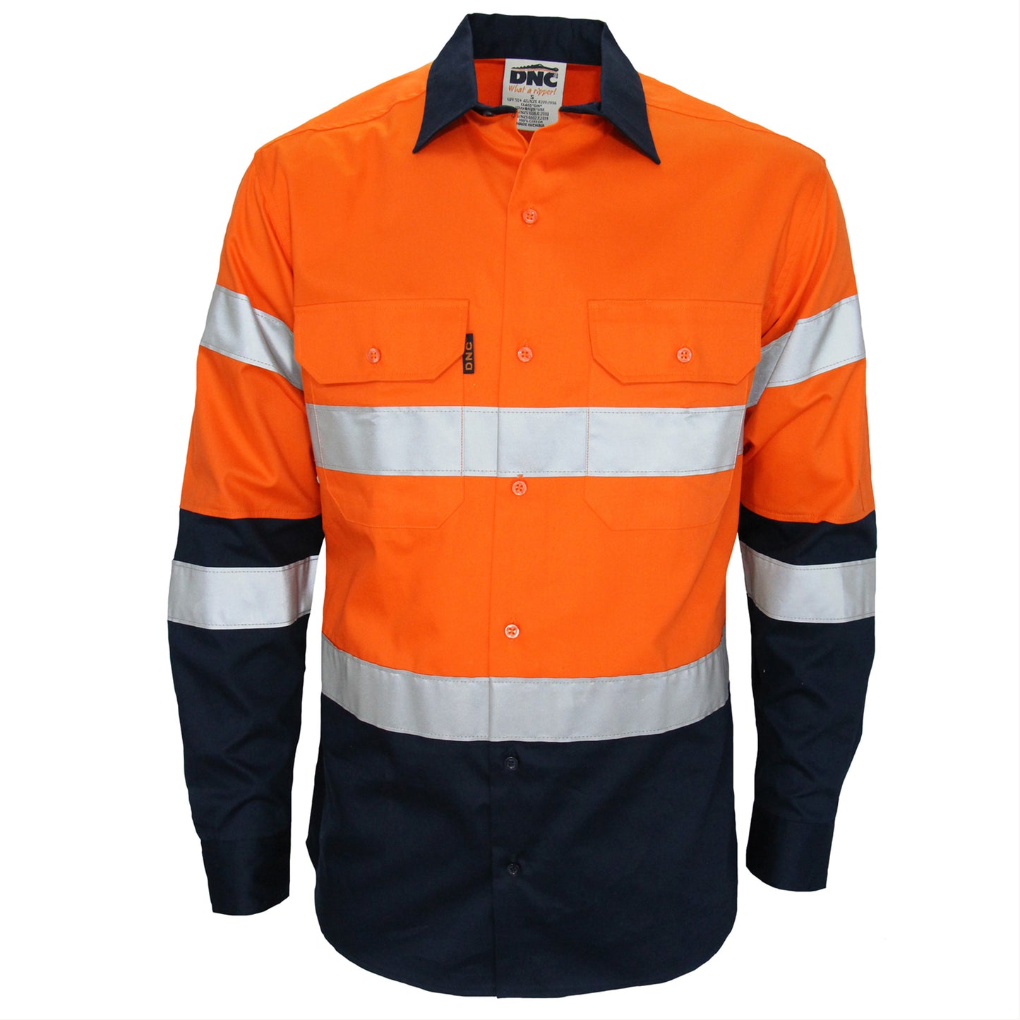 HiVis Two Tone Bio-Motion CSR R/Taped Shirt - 3976-O/N-XL