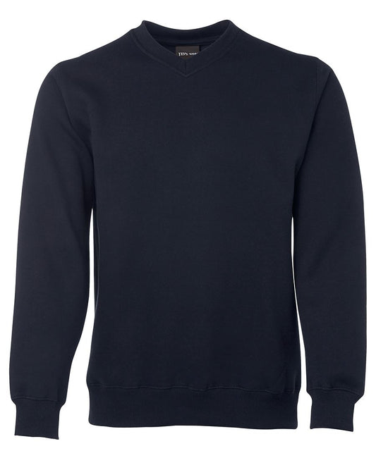 Jb's  V-Neck Fleecy Sweat - 3FSV-Navy-5XL
