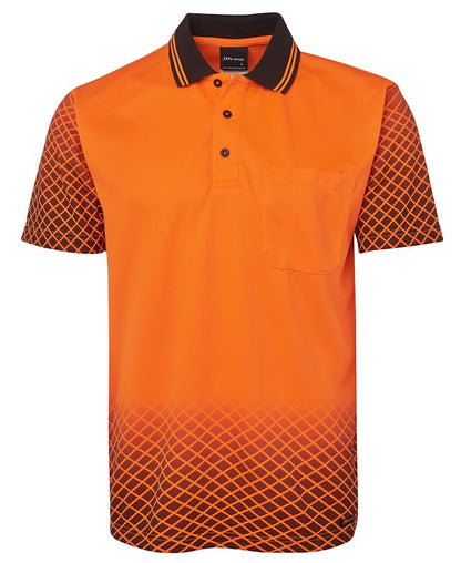Jb's Hi Vis Net Sub Polo - 6HVNS-O/B-4XL